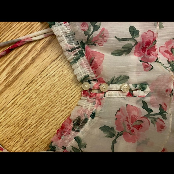 Hollister MED Floral Strappy Ruffle Tank - Picture 3 of 4